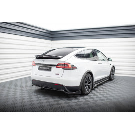 MAXTON Central Rear Splitter (with vertical bars) Tesla Model X Mk1 Facelift