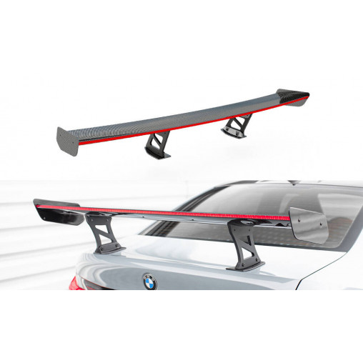 MAXTON Carbon Spoiler With Internal Brackets Uprights + LED BMW M3 G80