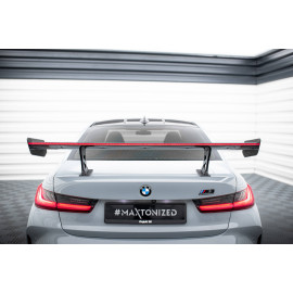 MAXTON Carbon Spoiler With Internal Brackets Uprights + LED BMW M3 G80