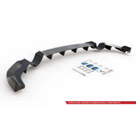 MAXTON Central Rear Splitter (with vertical bars) Hyundai I30 N Mk3 Hatchback