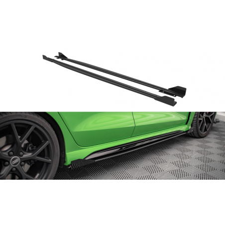 MAXTON Street Pro Side Skirts Diffusers + Flaps Audi RS3 Sedan 8Y