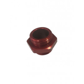 Adaptateur pompe manuelle BSP 1x11 mâle - UN 1-1/4x16 mâle aluminium rouge