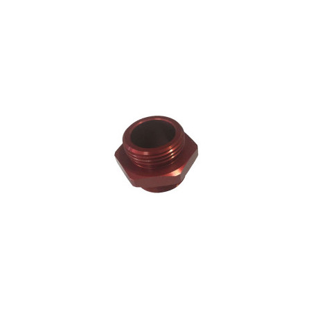 Adaptateur pompe manuelle BSP 1x11 mâle - UN 1-1/4x16 mâle aluminium rouge