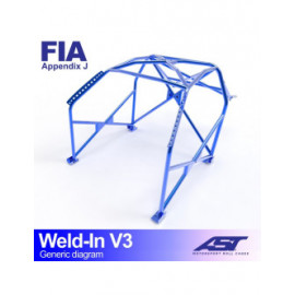 Arceau AST à souder FIA 8 points pour AUDI Coupe (B3) 2-portes Coupe Quattro