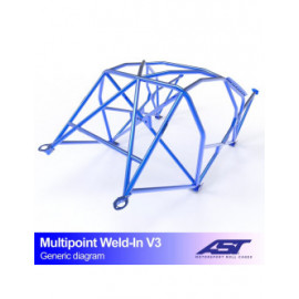 Arceau AST Multipoints à souder FIA 10 points pour MAZDA MX-5 (NA) 2-portes Roadster