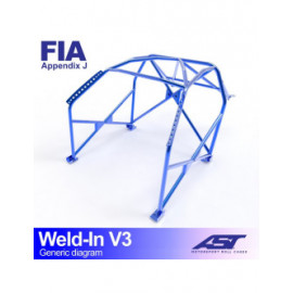 Arceau AST à souder FIA 8 points pour PEUGEOT 306 (Phase 1/2) 3-portes Hayon