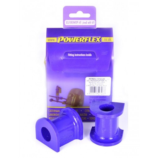 Silent-Bloc Powerflex Barre Anti-Roulis Arrière sur Châssis 22mm Volkswagen T5 Transporter inclu 4Motion (2003-2015) Silent-Bloc Powerflex Barre Anti-Roulis Arrière sur Châssis 22mm Volkswagen T5 Transporter inclu 4Motion (2003-2015)