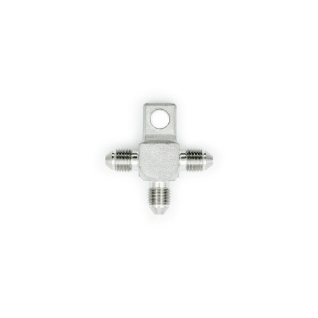 Té mâle droit Dash3 - 3/8x24JIC avec fixation Acier