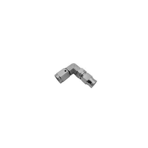 Raccord femelle 90° tournant Dash3 - 3/8x24JIC Acier (durite AN3)
