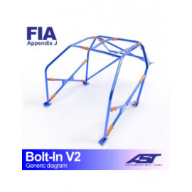 Arceau AST à boulonner FIA 6 points pour HONDA Civic (3gen) 3-portes Hayon