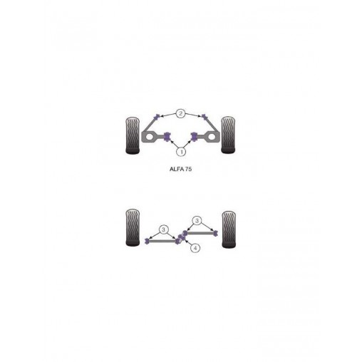 Silent-Bloc Powerflex Tirant Chasse Avant Alfa Romeo GTV6 / 75 (2 Pièces) Silent-Bloc Powerflex Tirant Chasse Avant Alfa Romeo GTV6 / 75 (2 Pièces)