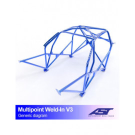 Arceau AST Multipoints à souder FIA 10 points pour RENAULT R19 (Phase 1/2) 4-portes Berline