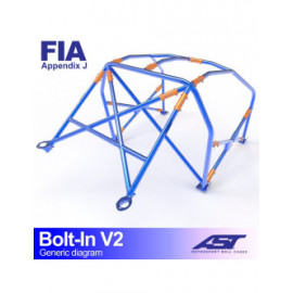 Arceau AST à boulonner FIA 6 points pour SEAT 600 2-portes Hayon