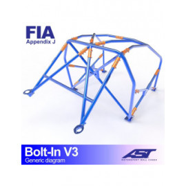 Arceau AST à boulonner FIA 6 points pour MITSUBISHI Lancer EVO II 4-portes Berline