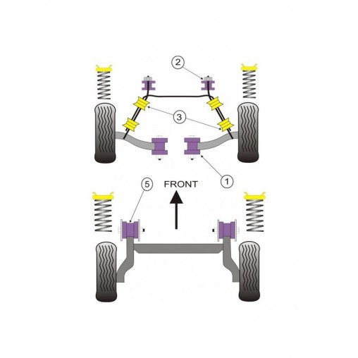 Silent-Bloc Powerflex Barre Anti-Roulis Avant Opel Corsa B / Tigra (4 Pièces)