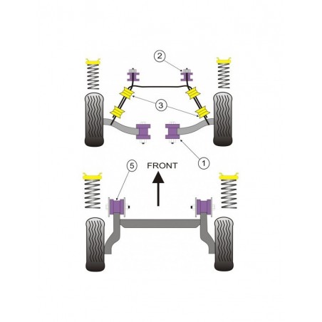 Silent-Bloc Powerflex Barre Anti-Roulis Avant Opel Corsa B / Tigra (4 Pièces)