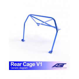 Demi arceau de sécurité arrière AST Trackday/Loisir 4 points pour RENAULT Megane (Phase 1) 3-portes Coupe