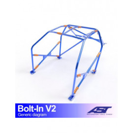 Arceau AST à boulonner FIA 6 points pour SEAT Leon (1P) 5-portes Hayon