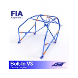 Arceau AST à boulonner FIA 6 points pour FORD Focus (Mk1) 3-portes Hayon FWD