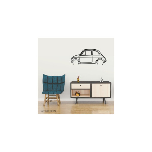 Décoration murale Art Design - silhouette Fiat 500 No Décoration murale Art Design - silhouette Fiat 500 No