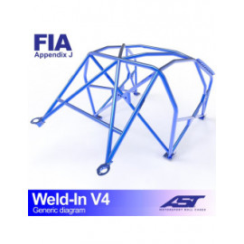 Arceau AST à souder FIA 8 points pour SEAT 124 4-portes Berline