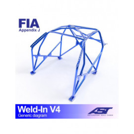 Arceau AST à souder FIA 8 points pour VOLKSWAGEN Golf (Mk2) 3-Portes Hayon