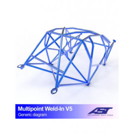 Arceau AST Multipoints à souder FIA 10 points pour FORD Escort (Mk3/Mk4) 3-portes Coupe