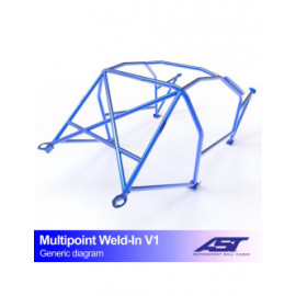Arceau AST Multipoints à souder FIA 10 points pour SEAT Ibiza (6J) 3-portes Hayon