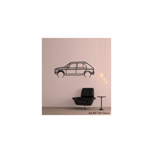 Décoration murale Art Design - silhouette Peugeot 104 CLASSIC