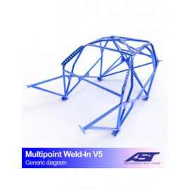 Arceau AST Multipoints à souder FIA 10 points pour AUDI A3 / S3 (8L) 3-portes Hayon Quattro