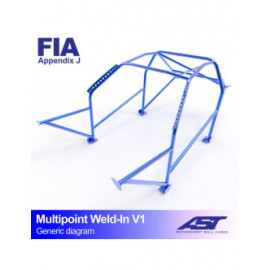Arceau AST Multipoints à souder FIA 10 points pour FORD Escort (Mk2) 2-portes Coupe