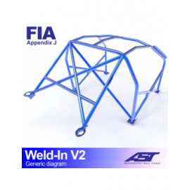 Arceau AST à souder FIA 8 points pour FORD Fiesta (Mk3) (GFJ) 3-portes Hayon