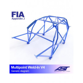 Arceau AST Multipoints à souder FIA 10 points pour FORD Escort (Mk1) (Mk1) 2-portes Coupe