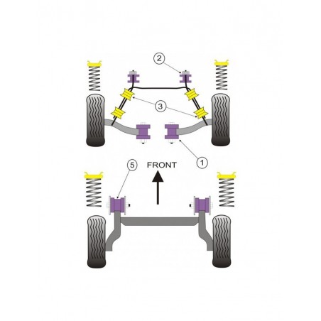 Silent-Bloc Powerflex Triangle Avant Opel Corsa B / Tigra (2 Pièces)