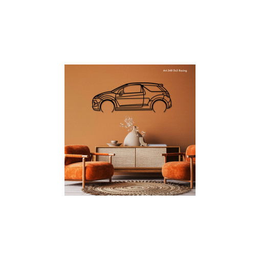 Décoration murale Art Design - silhouette Citroen DS3 RACING