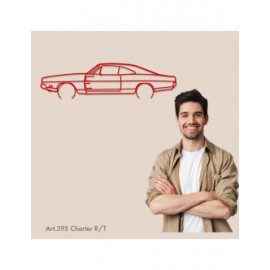 Décoration à poser Art Design support acier - silhouette Dodge CHARGER R/T
