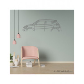 Décoration à poser Art Design support acier - silhouette Suzuki SWIFT 1.4 SPORTS