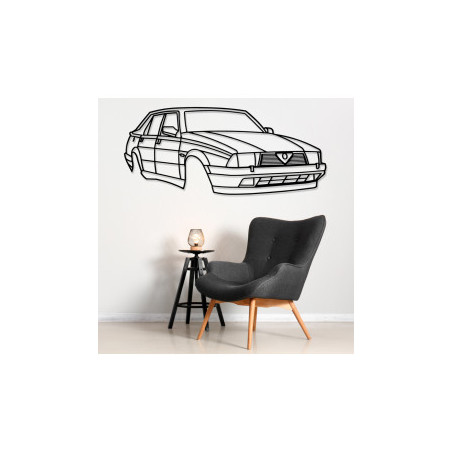 Décoration murale Art Design - silhouette Alfa Romeo 75 - FRONT