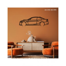 Décoration murale Art Design - silhouette BMW M3 E92