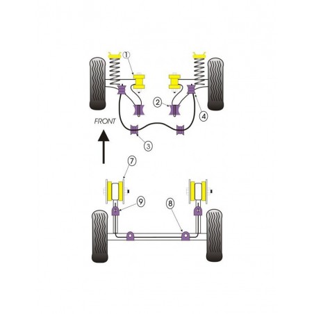 Silent-Bloc Powerflex Barre Anti-Roulis Volkswagen Golf 1 (2 Pièces)