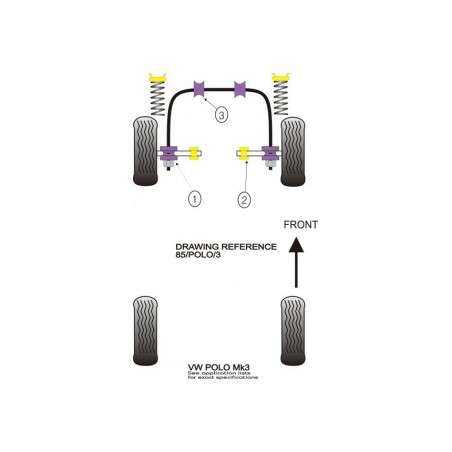 Silent-Bloc Powerflex Triangle Avant Volkswagen Polo (2 Pièces)