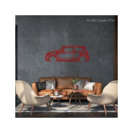 Décoration à poser Art Design support bois - silhouette Mini COOPER S F56