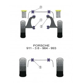 Silent-Bloc Powerflex Triangle Avant Porsche 911 / 3.6 / 964 / 993 (2 Pièces)