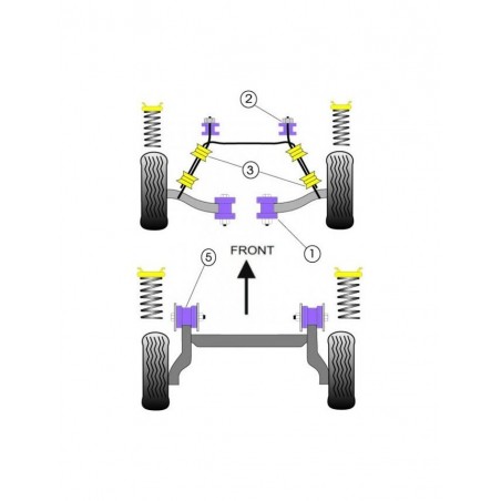 Silent-Bloc Powerflex Triangle Avant Opel Corsa (2 Pièces)