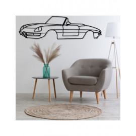 Décoration à poser Art Design support bois - silhouette Alfa Romeo SPIDER DUET - FRONT