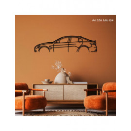 Décoration à poser Art Design support bois - silhouette Alfa Romeo JULIA Q4