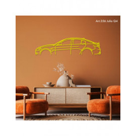 Décoration à poser Art Design support bois - silhouette Alfa Romeo JULIA Q4