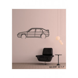 Décoration à poser Art Design support bois - silhouette Alfa Romeo 33 1.7