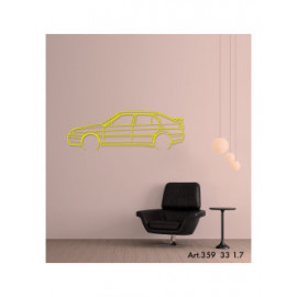 Décoration à poser Art Design support bois - silhouette Alfa Romeo 33 1.7