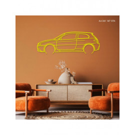 Décoration à poser Art Design support bois - silhouette Alfa Romeo 147 GTA